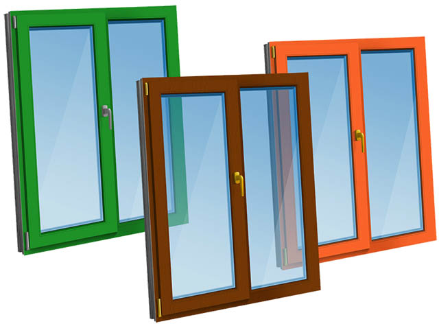 Цветные пластиковые окна - коричневые, серые по доступной цене фото Серпухов
